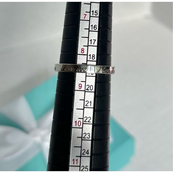 Tiffany Retired Notes "I Love You" Ring - Sterling Silver - Size 8.5 - Picture 5 of 16